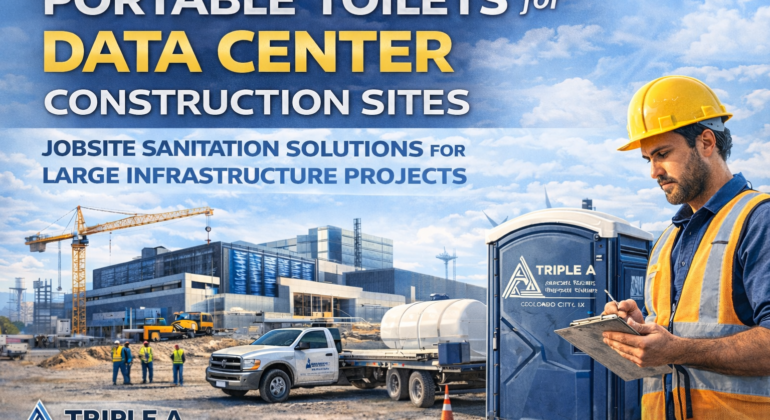 Portable Toilet Rentals for Data Center Construction Sites.
